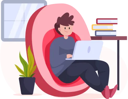 Personne assise avec un ordinateur portable